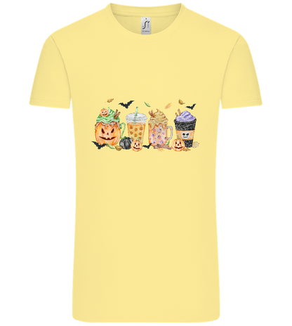 Halloween Drinks Design - Comfort Unisex T-Shirt_AMARELO CLARO_front