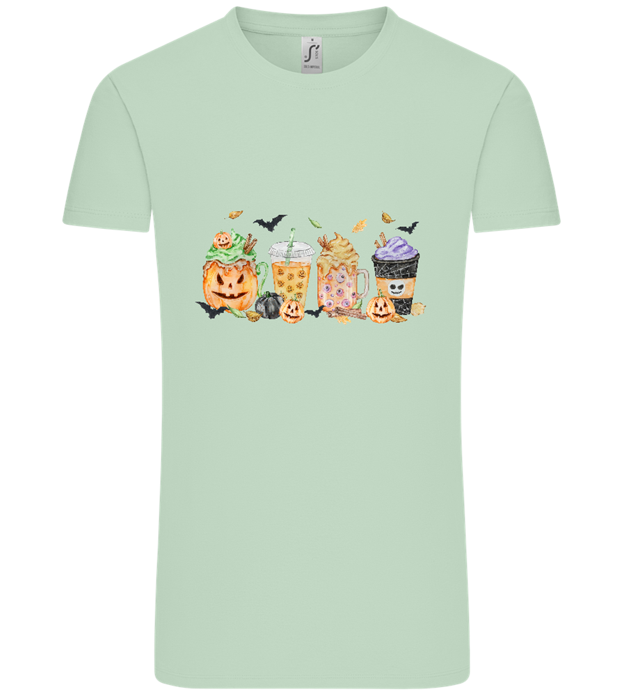 Halloween Drinks Design - Comfort Unisex T-Shirt_ICE GREEN_front