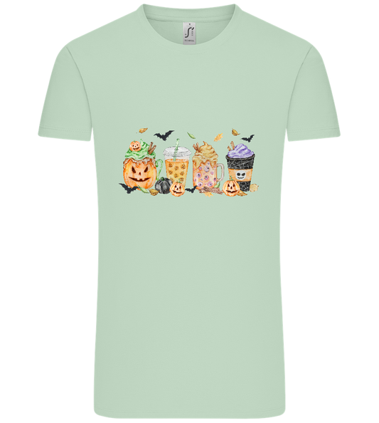 Halloween Drinks Design - Comfort Unisex T-Shirt_ICE GREEN_front