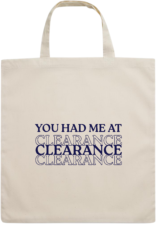 Clearance Design - Essential short handle cotton tote bag_BEIGE_front