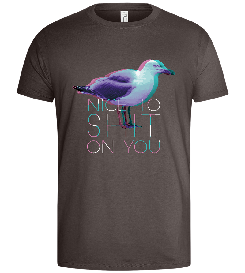 Sassy Seagull Design - Basic men's t-shirt_DARK GRAY_front