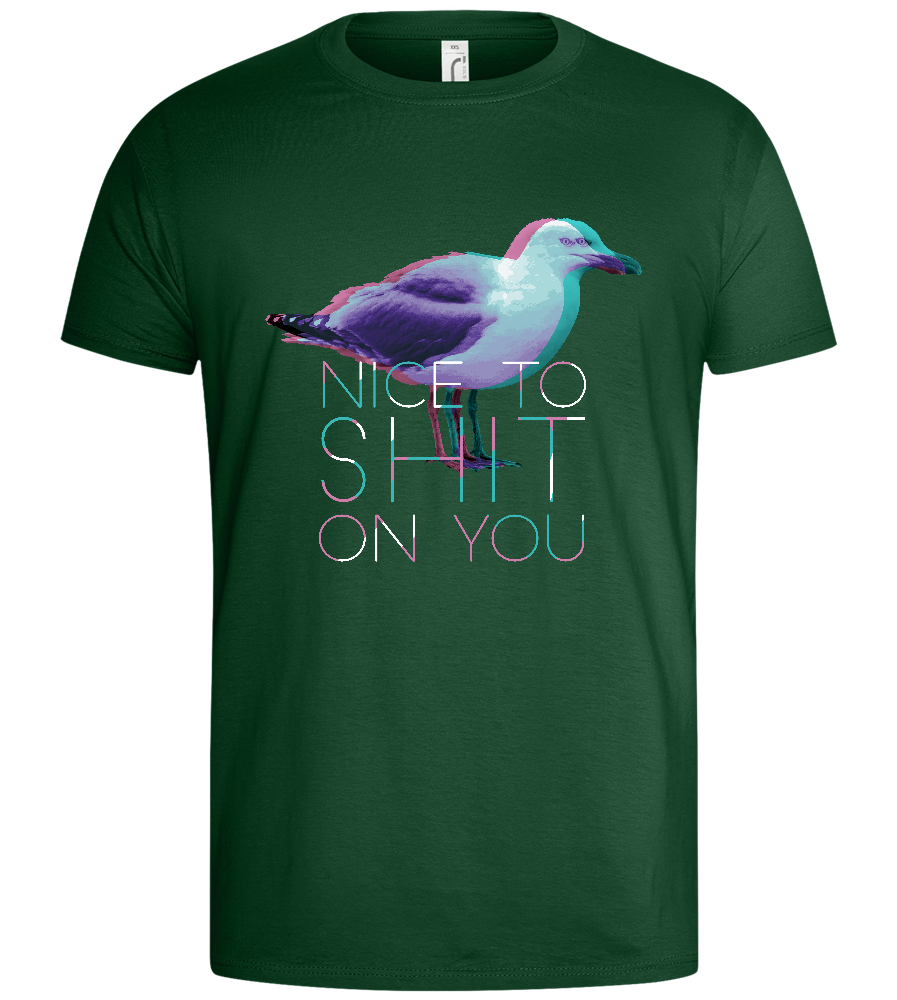 Sassy Seagull Design - Basic men's t-shirt_GREEN BOTTLE_front