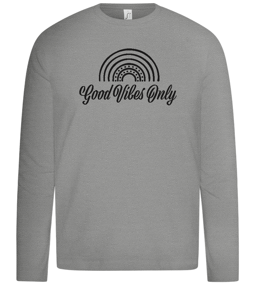 Good Vibes Only Rainbow Design - Premium kids long sleeve t-shirt_ORION GREY_front