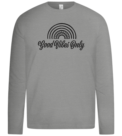 Good Vibes Only Rainbow Design - Premium kids long sleeve t-shirt_ORION GREY_front