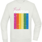 Think Positive Rainbow Design - Comfort Essential Unisex Sweater_CREAMY GREEN_front