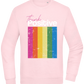 Think Positive Rainbow Design - Comfort Essential Unisex Sweater_LIGHT PEACH ROSE_front