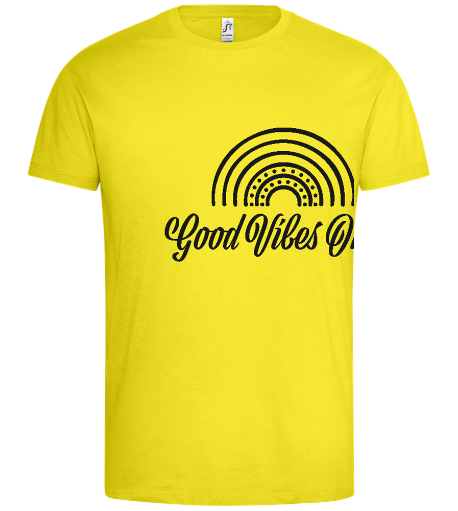 Good Vibes Only Design - Premium men's t-shirt_LEMON_front