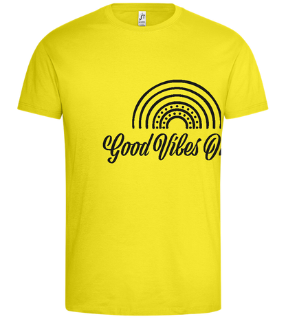 Good Vibes Only Design - Premium men's t-shirt_LEMON_front