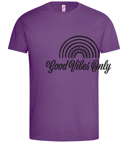 Good Vibes Only Design - Premium men's t-shirt_LIGHT PURPLE_front