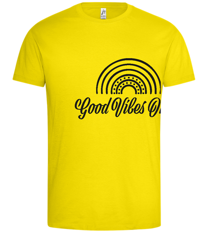 Good Vibes Only Design - Premium men's t-shirt_YELLOW_front