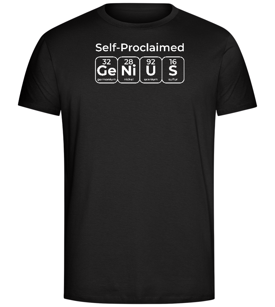 Genius Periodic Table Design - Comfort Unisex T-Shirt_DEEP BLACK_front