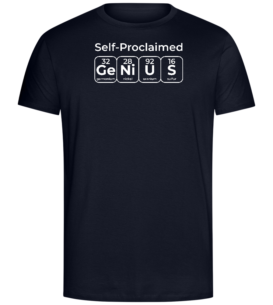 Genius Periodic Table Design - Comfort Unisex T-Shirt_FRENCH NAVY_front