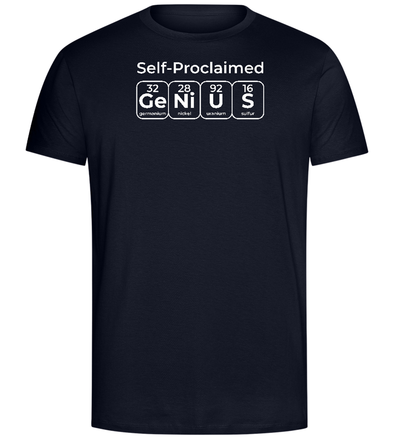 Genius Periodic Table Design - Comfort Unisex T-Shirt_FRENCH NAVY_front