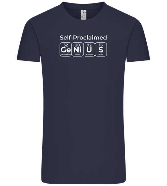 Genius Periodic Table Design - Comfort Unisex T-Shirt_FRENCH NAVY_front