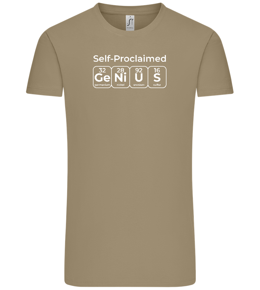 Genius Periodic Table Design - Comfort Unisex T-Shirt_KHAKI_front