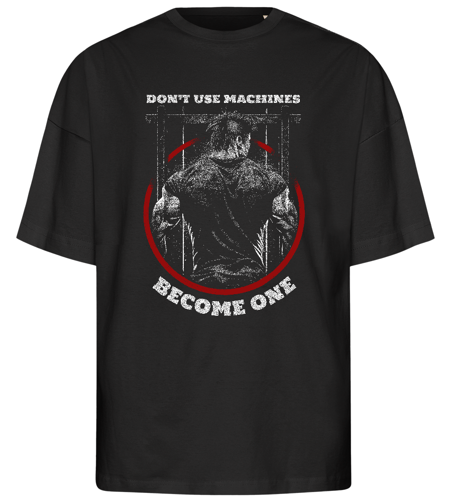 Become a Machine Design - Premium men's oversized t-shirt_DEEP BLACK_front