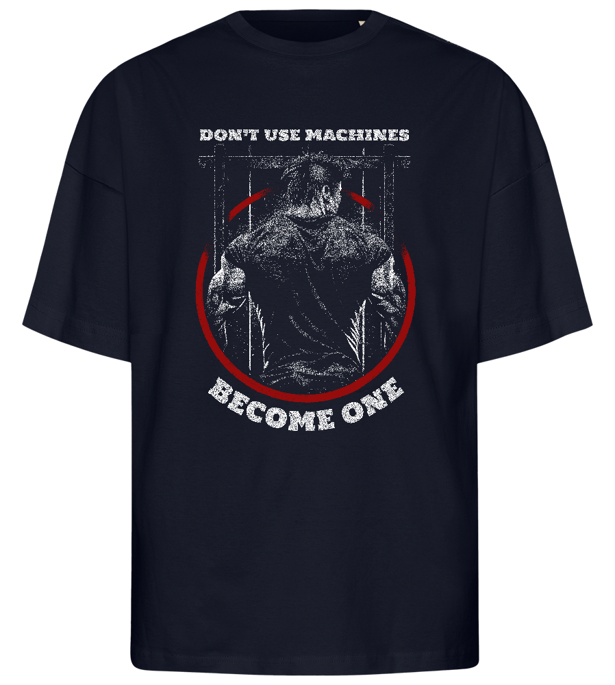 Become a Machine Design - Premium men's oversized t-shirt_FRENCH NAVY_front