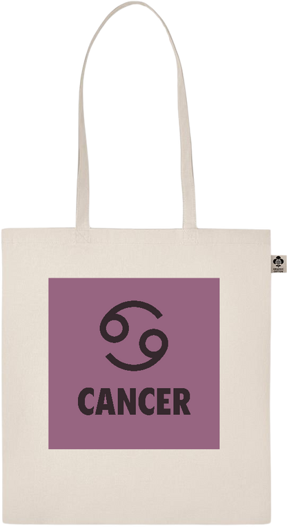 Zodiac Cancer Design - Essential ecru organic cotton tote bag_BEIGE_front