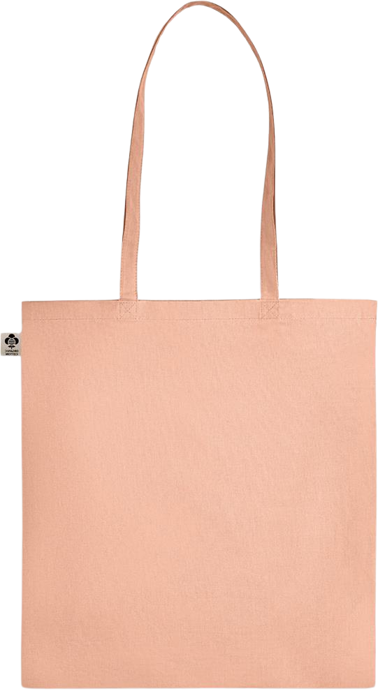 Coolest Teacher Ever Design - Essential colored organic cotton tote bag_ORANGE_back