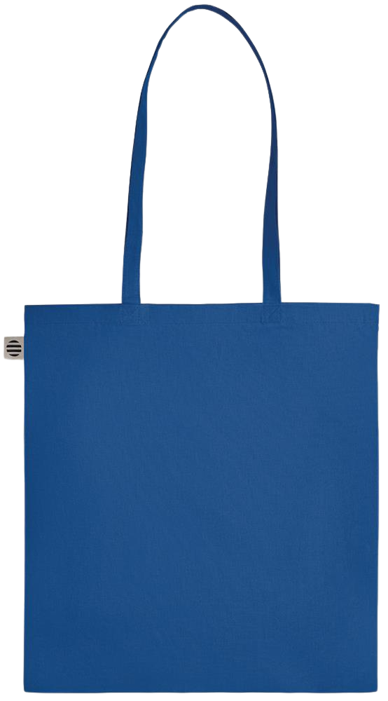 Coolest Teacher Ever Design - Essential colored organic cotton tote bag_ROYAL BLUE_back