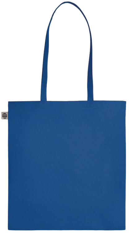 Coolest Teacher Ever Design - Essential colored organic cotton tote bag_ROYAL BLUE_back