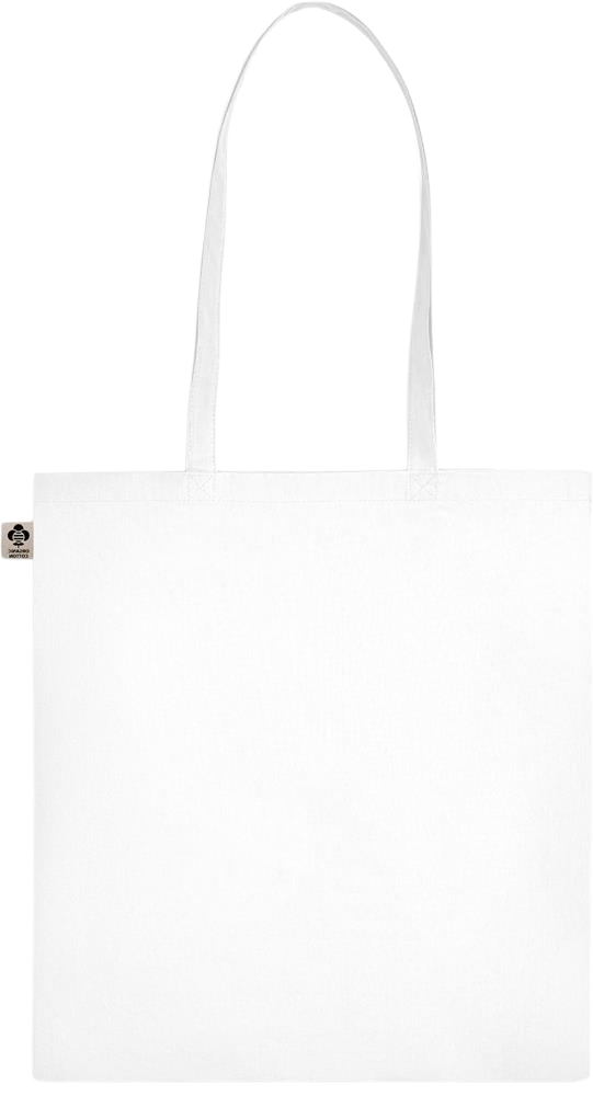 Coolest Teacher Ever Design - Essential colored organic cotton tote bag_WHITE_back