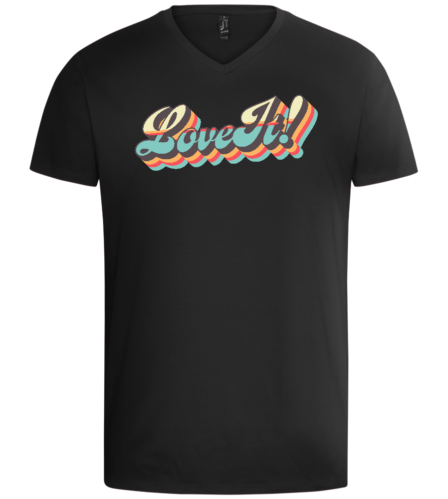 Love It Design - Basic men's v-neck t-shirt_DEEP BLACK_front