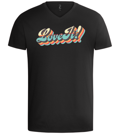 Love It Design - Basic men's v-neck t-shirt_DEEP BLACK_front