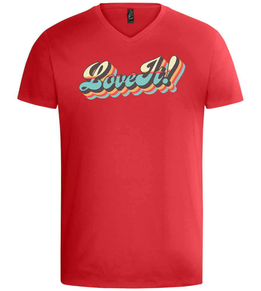 Love It Design - Basic men's v-neck t-shirt_RED_front