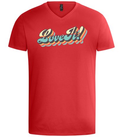 Love It Design - Basic men's v-neck t-shirt_RED_front