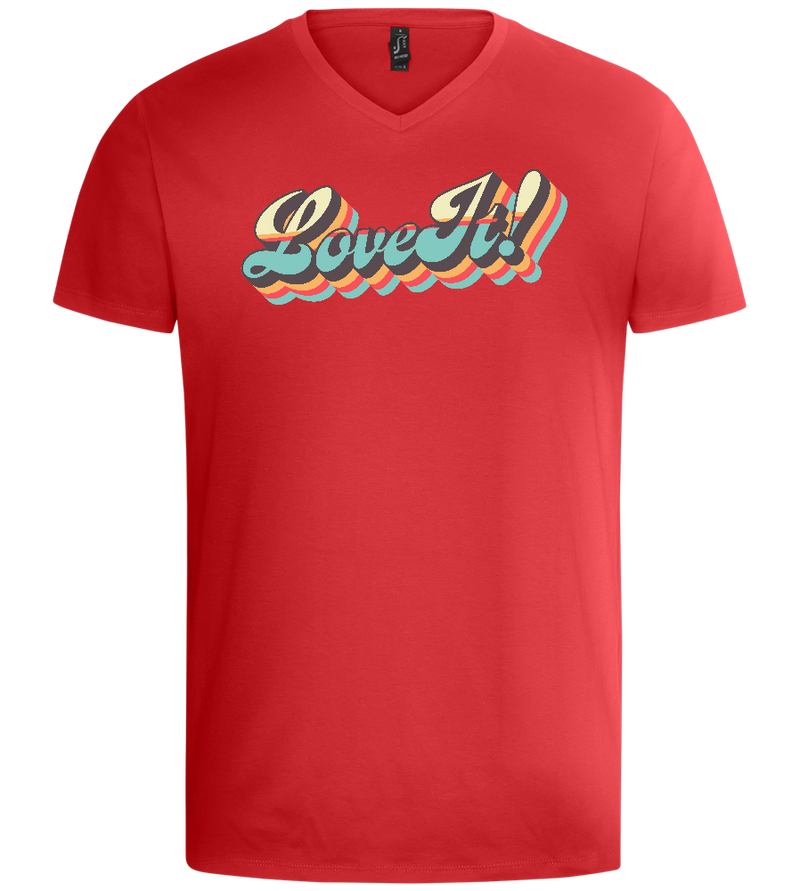 Love It Design - Basic men's v-neck t-shirt_RED_front