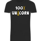 100 Percent Unicorn Design - Basic Unisex T-Shirt_DEEP BLACK_front