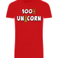 100 Percent Unicorn Design - Basic Unisex T-Shirt_RED_front