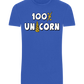 100 Percent Unicorn Design - Basic Unisex T-Shirt_ROYAL_front