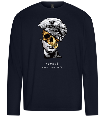 Reveal Your True Self Design - Premium men's long sleeve t-shirt_FRENCH NAVY_front