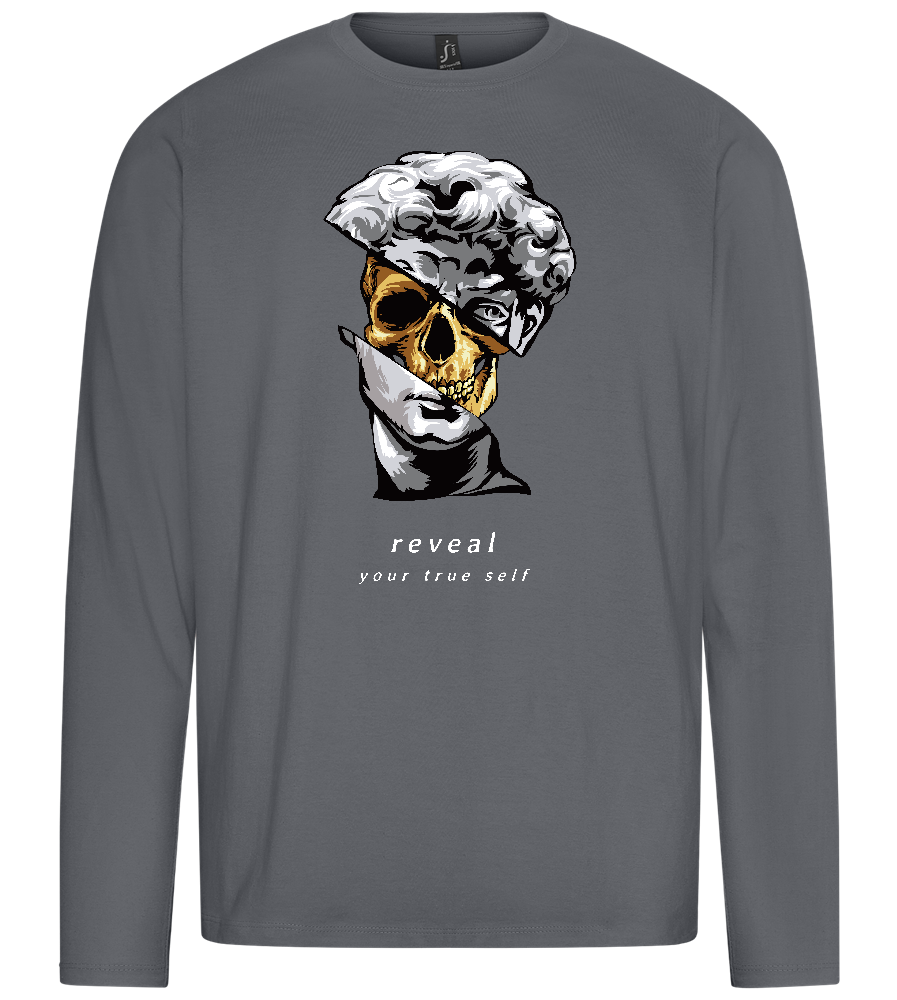 Reveal Your True Self Design - Premium men's long sleeve t-shirt_MOUSE GREY_front