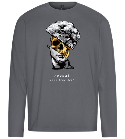 Reveal Your True Self Design - Premium men's long sleeve t-shirt_MOUSE GREY_front