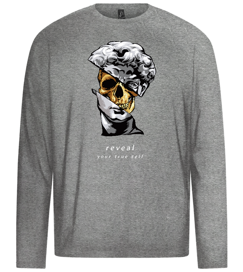 Reveal Your True Self Design - Premium men's long sleeve t-shirt_ORION GREY_front