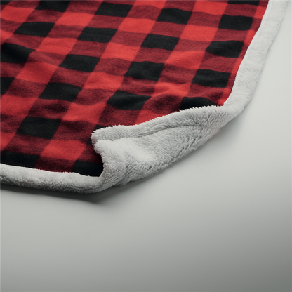 Sherpa Fleece Blanket with RPET Carry Handle_RED_DETAILEDIMAGE_front_6
