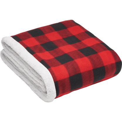 Sherpa Fleece Blanket with RPET Carry Handle_RED_DETAILEDIMAGE_front_3