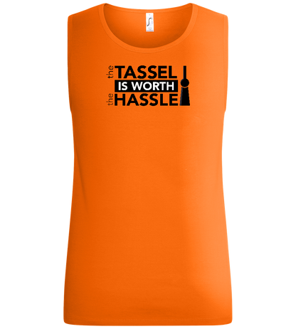 Worth The Hassle Design - Basic men's tank top_ORANGE_front