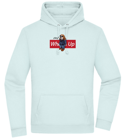 What's Up Dog Design - Premium Essential Unisex Hoodie_ARCTIC BLUE_front