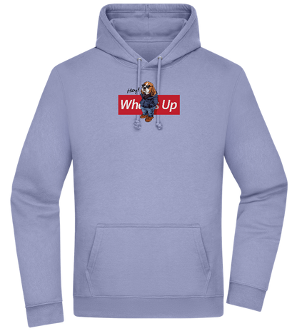 What's Up Dog Design - Premium Essential Unisex Hoodie_BLUE_front