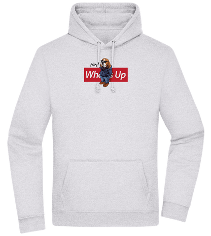 What's Up Dog Design - Premium Essential Unisex Hoodie_ORION GREY II_front