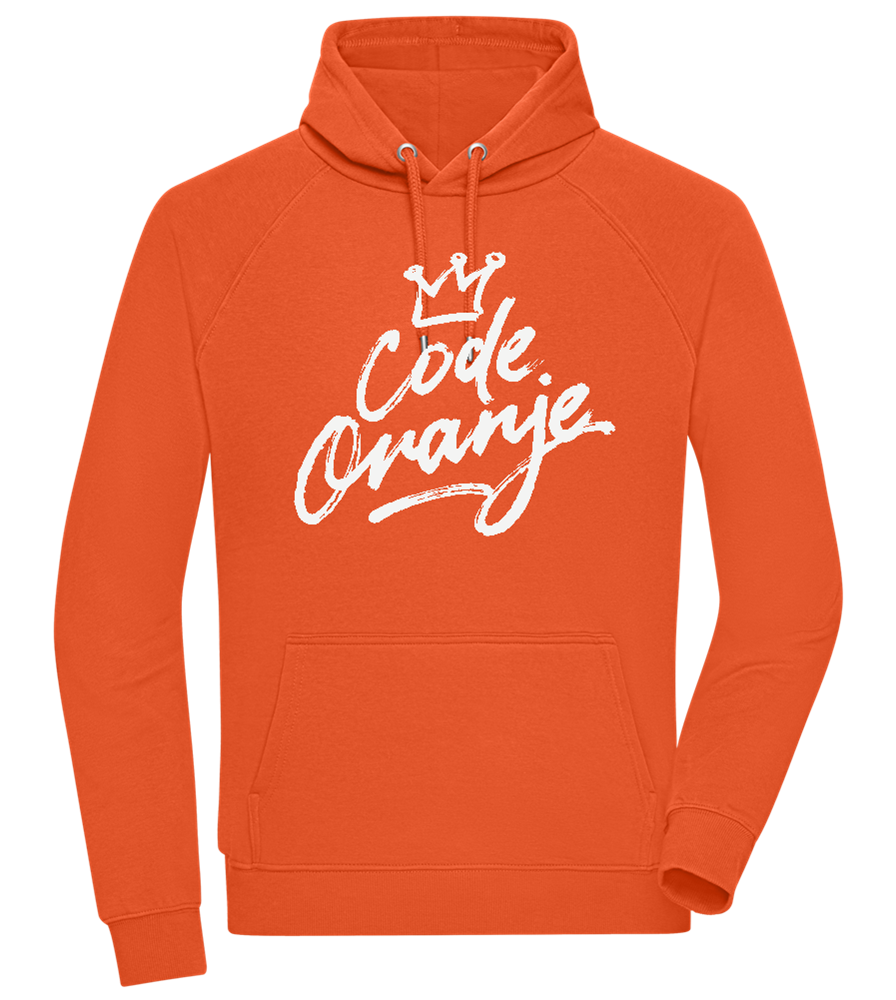 Code Oranje Kroontje Design - Comfort unisex hoodie_BURNT ORANGE_front