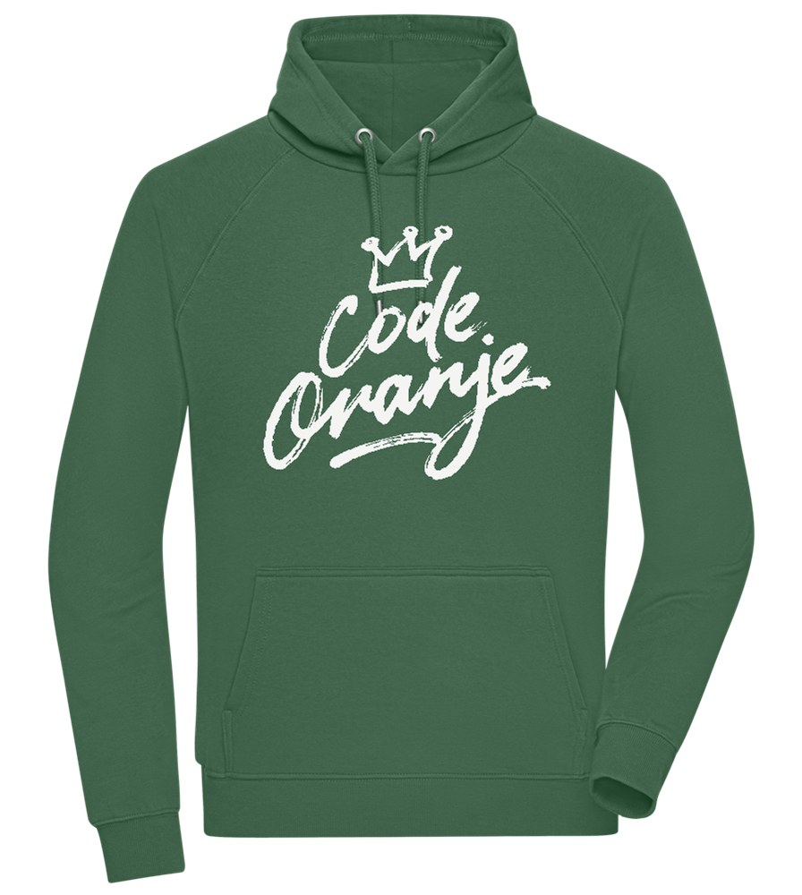 Code Oranje Kroontje Design - Comfort unisex hoodie_GREEN BOTTLE_front