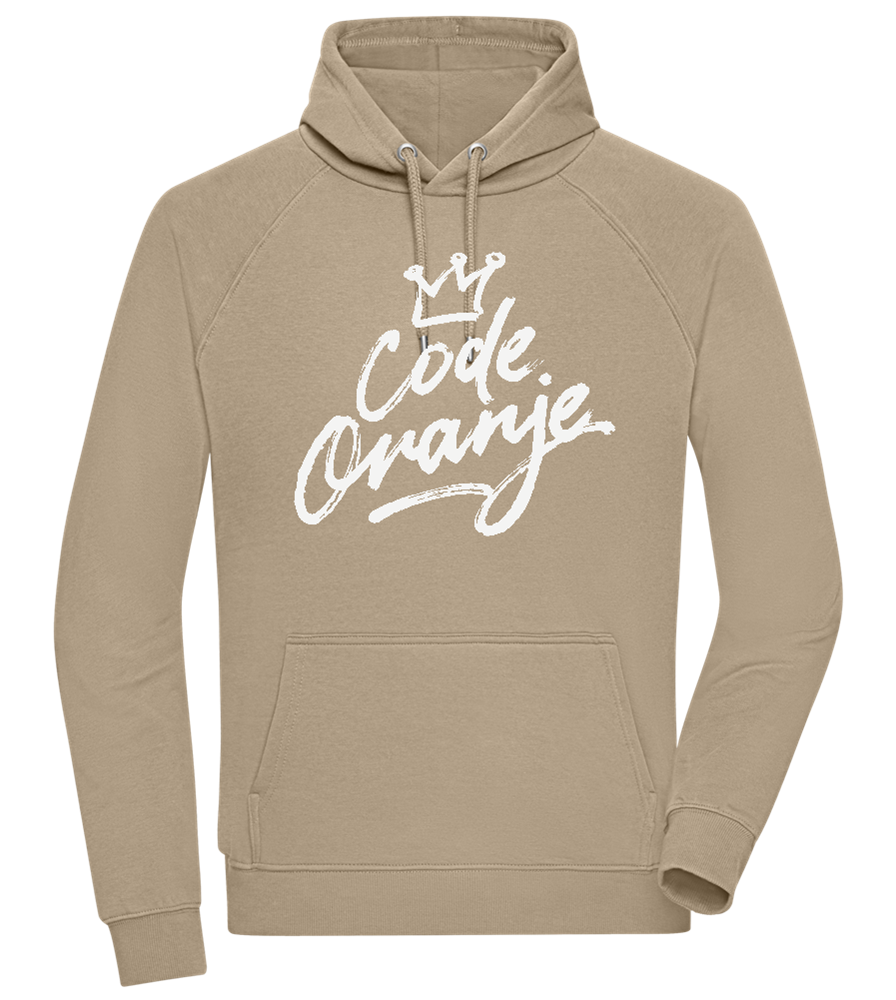 Code Oranje Kroontje Design - Comfort unisex hoodie_KHAKI_front