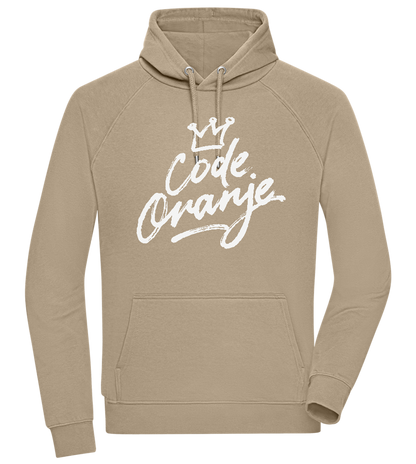 Code Oranje Kroontje Design - Comfort unisex hoodie_KHAKI_front