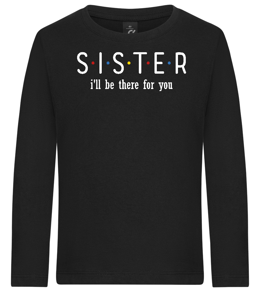 Sister Design - Premium kids long sleeve t-shirt_DEEP BLACK_front