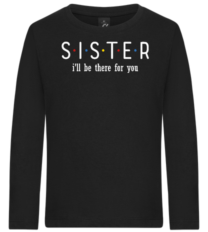 Sister Design - Premium kids long sleeve t-shirt_DEEP BLACK_front